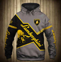 3D HOODIE-  XZX180305   Hot Trend lambor ghini Hoodie 3D F1 Team All Over Print Size Full 17