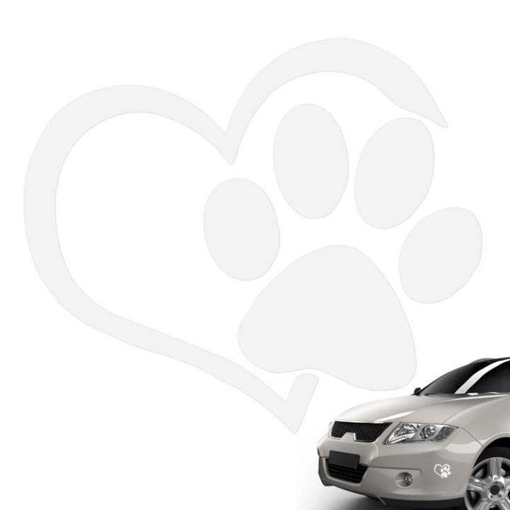 heart-decals-for-cars-waterproof-automotive-dog-paw-print-stickers-footprint-decals-for-trucks-walls-hotels-decoration-cute-love-stickers-for-restaurants-window-laptops-greater