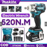 Makita  ประแจไฟฟ้า บล็อกไฟฟ้าแรงๆ บล๊อคไฟฟ้า ประแจผลกระทบ บล็อกถอดล้อไฟฟ้า บล็อกลมไฟฟ้า เครื่องขันน็อตไร้สาย เครื่องมือไฟฟ้า 199V DTW285 คุณภาพสูง