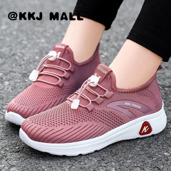 kkj-mall-รองเท้า-รองเท้าผ้าใบผญ-ด้านล่างนุ่ม-กันลื่น-ระบายอากาศ-ตรงกันทั้งหมด-รองเท้าผ้าใบผู้หญิง-รองเท้าวิ่ง0204