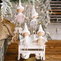 Xmas Cute Angel Plush Doll Girl Christmas Tree Pendant Hanging Ornament Decoration Drop Ornaments for Christmas Tree Accessories