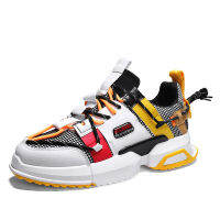 BomKinta Low Top Casual Dad Shoes Men Breathable Mixed Colors Sneakers Men Thick Bottom Male Footwear Non-slip Men Trainers