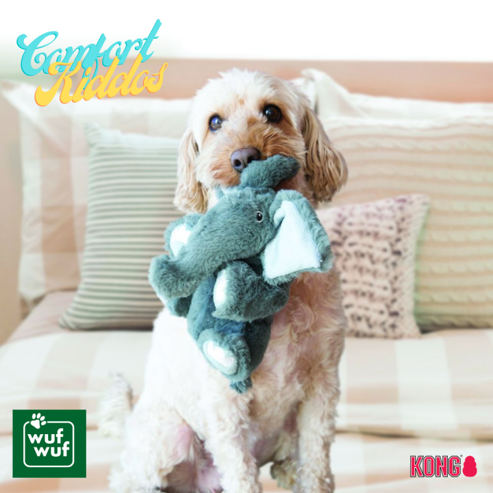 KONG Plush Dog Toy for Dogs and Puppies Comfort Kiddos Bear