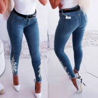 【CW】Stretch Printed Jeans Women Casual Denim Long Trousers Ladies Streetwear Jeans Female Skinny Slim Fitness Pants Trousers #T1G