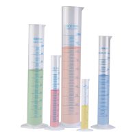 【CW】▪✉☏  4pcs Transparent Measuring Plastic Graduated Cylinder Measuri Trial Test Tube Lab 10ml / 25ml 50ml 100ml