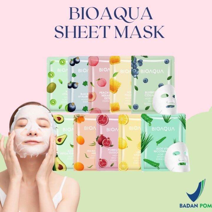 (Isi 4) Bioaqua Sheet Mask Hydrating Essence Moistunerizing Mask Anti