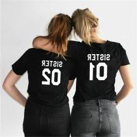 COD DSFERTRETRE Women Fashion Summer Best Friends T Shirt SISTER 01 SISTER 02 SISTER 03 Tee Shirt Short Sleeve Sister Outfit