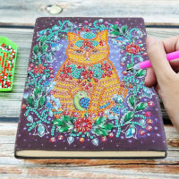 5D DIY Special Shaped Diamond Painting Notebook Cat Diary Book Mosaic Embroidery Diamond Cross Stitch Notebook Gifts