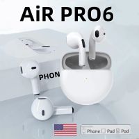 Air Pro 6 TWS ชุดหูฟังเอียร์บัดขนาดเล็กสำหรับหูฟังบลูทูธไร้สายของแท้เหมาะสำหรับ Xiaomi ที่เหมาะกับหูฟังแอปเปิ้ล