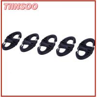 TIINSOO 5PCS/10PCS กีฬา แบบพกพา เหล็กพลาสติก พวงกุญแจ หัวเข็มขัดคู่ ตะขอปีนเขา คาราไบเนอร์ S-Type