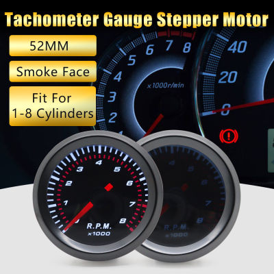 52มิลลิเมตรไฟฟ้ารถเครื่องยนต์ความเร็วตัวชี้ T Achometer Tacho วัด Meter Tester 0 ~ 8000รอบต่อนาทีเคาน์เตอร์สำหรับ1-8ถังเบนซินรถ
