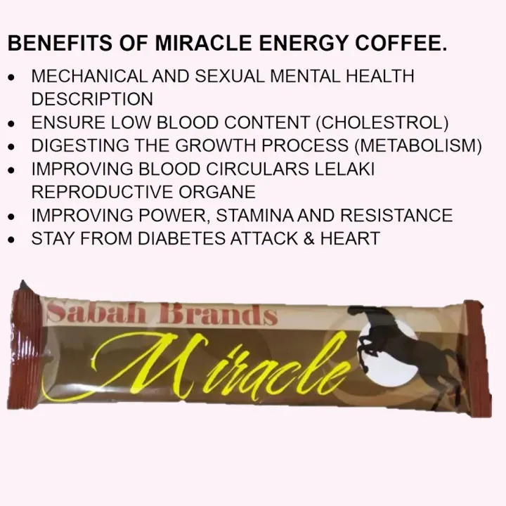 Malaysian Sabah brand miracle coffee 7 sachets (100 Legit, safe
