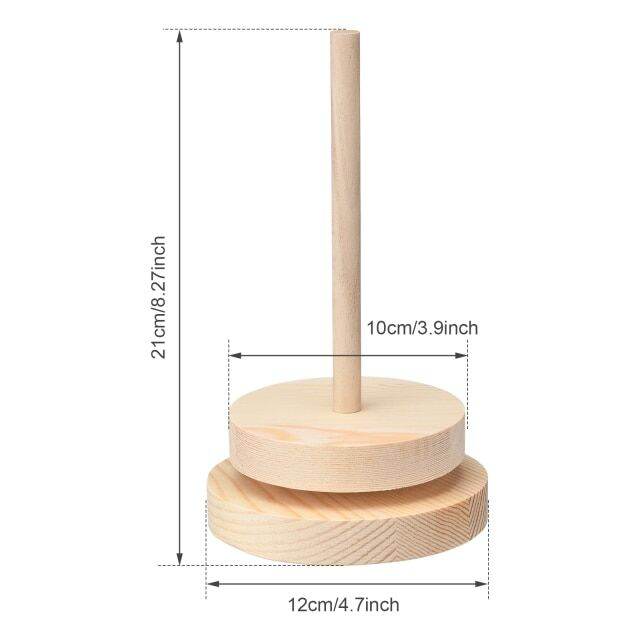 Yarn Holder Wooden Spinning Knitting Tools Beginner Crochet Accessories ...