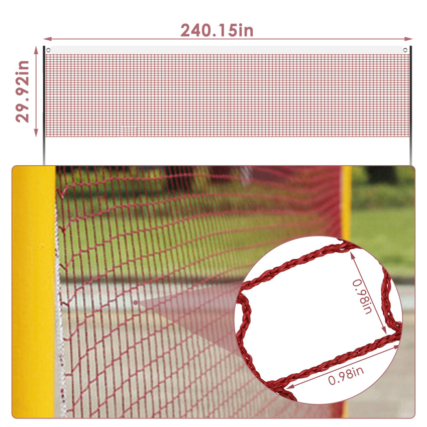 2 Colors Portable Badminton Mesh Net Sports Badminton Replacement Net for Outdoor Entertainment Training Portable Badminton Net 