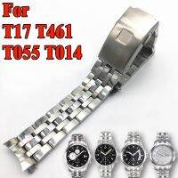 ☂ สร้อยข้อมือนาฬิกาสำหรับ TISSOT 1853 PRC200 T17 T461 T055 T014 ผู้ชายพับ Clasp สายนาฬิกาอุปกรณ์เสริมสแตนเลสสายนาฬิกา