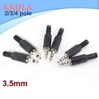 QKKQLA 5/10pcs 3.5mm 2/3 Pole 4 pole mono stereo Audio Connectors Jack Plug Headphone Male Adapter 3.5mm 3.5 Male Plug Wire Terminals