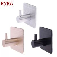 Black Robe Hook Wall Hook Towel Hook For Bathroom Aluminum Alloy Coat Hook Rustproof Hook Hanger For Kitchen Home Accessories