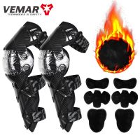 Kneepads Motorcycle Hard Shell Motocross Knee Pads MX Protector Racing Guards Motorbike Moto Elbow Pads Set Warm Lining Knee Shin Protection