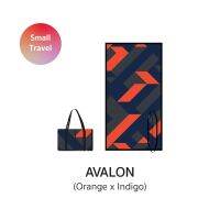 PDM เสื่อพับอเนกประสงค์ เสื่อตกแต่ง เสื่อแทนพรม เสื่อแต่งบ้าน NikNik ลาย Avalon (Indigo-Orange) Size S 90x170 cm