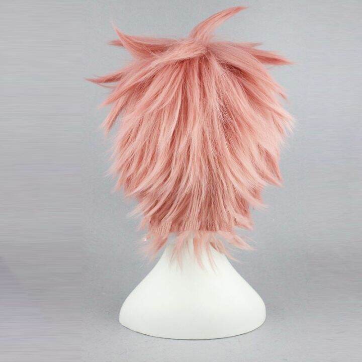 cos-imitation-fairy-tail-natsu-dragneel-wig-30cm-short-straight-wig-for-man-women-unisex-costume-cosplay-wig-pink-hollween-christmas-party