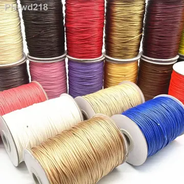 120M 0.5mm Waxed Polyester Round Twisted Cord String Light Brown Thread  Line