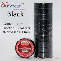 ○℗✻ 10pcs/lot Black 16mm x 9.2 meters Electrical Tape High Temperature Insulation tape Waterproof PVC Tapes DIY