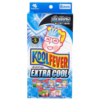 Kool Fever คูลฟีเวอร์ เอ็กซ์ตร้าคูล แผ่นเจลลดไข้ 6 ชิ้น