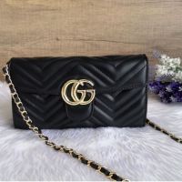 BG กระเป๋าคลัทช์  ​GG​ สีดำอะไหล่ทอง ขนาด​9"งานเกรดพรีเมียม กระเป๋าถือ Clutch กระเป๋าคลัช