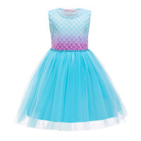 ? Popular Clothing Theme Store~ Mermaid Princess Dress Childrens Day Group Performance Costume Kindergarten Mermaid Performance Studio Photography