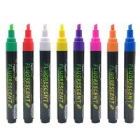 Flysea ปากกาชอล์กสี8สี6มม.,ปากกามาร์คเกอร์เขียนได้หลากสีเหมาะสำหรับกระดานดำกระดานเขียนแบบ LED ทาสีหน้าต่างแก้ว
