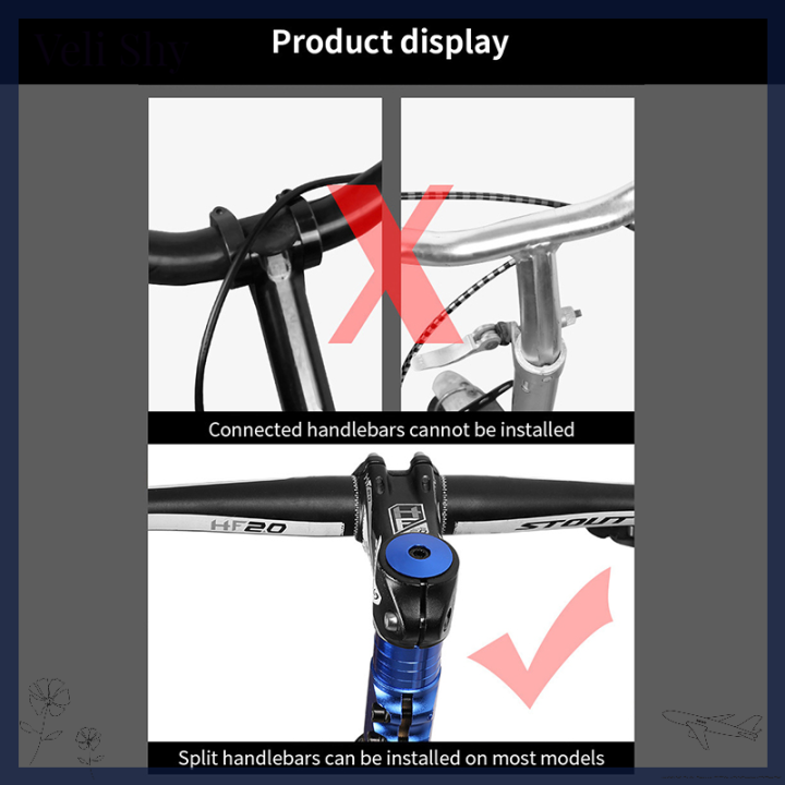 veli-shy-ฟอร์กจักรยานตัวต่อซางขยายมือจับอะแดปเตอร์ไรเซอร์อุปกรณ์เสริมจักรยานขยาย