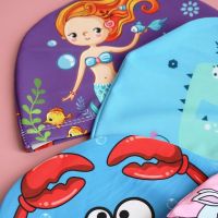 【CW】 Cap Children Elastic Fabric Cartoon Pool Kids Ears Swim Hat Boys