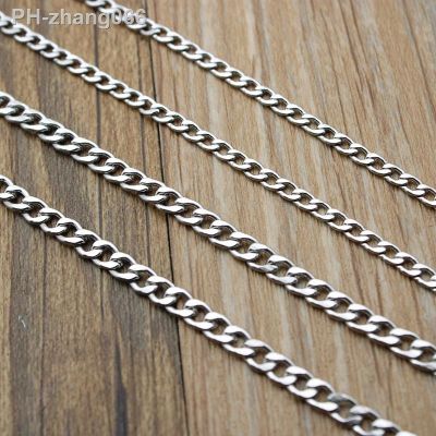 5M/lot 3-9 MM width Stainless Steel Link Chain Necklace Bulk Jewelry Figaro Chains For Women Men DIY Necklace Bracelets Making