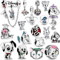 New Disney Dumbo Mickey Chain Stitch Dalmatians Charms ลูกปัดสำหรับ Pandora 925 เงินสเตอร์ลิงสร้อยข้อมือสร้อยคอเครื่องประดับ-Jiieu