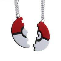 Pokemon Pokeball สร้อยคอคู่ผู้หญิงผู้ชายอะนิเมะคอสเพลย์จี้อะคริลิคอุปกรณ์เสริมเครื่องประดับการ์ตูนสำหรับของเล่นผู้ใหญ่วันเกิด Gift