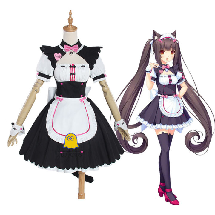 anime-nekopara-chocolate-vanilla-cosplay-costume-maid-dress-lolita-cute-cat-neko-girls-women-costume-halloween-show-skirt-set