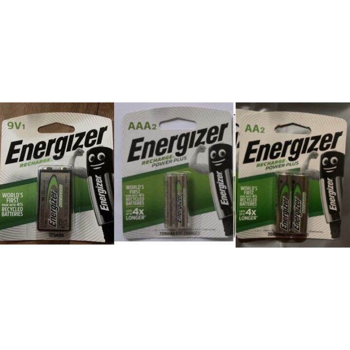 Energizer rechargeable AA, AAA and 9V battery (Pricecard)♔ Lazada PH