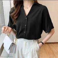 COD dhdfxcz KEMEJA Key - 0118 Kem FIRA Size L Moscrepe Smooth/Tops Shirt Blouse Women Casual Office