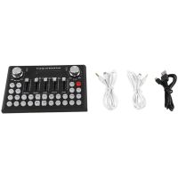 F007C English Version Professional Convenient Compact Desktop Singing Sound Card Desktop Sound Card Sound Card Mixer for Live