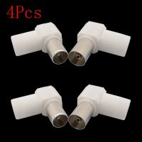 4Pcs 90 Degrees Right Angle TV Plug Jack Solder-free Connector For Antenna Male and Female RF Coaxial Antennas