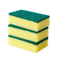 1Pcs/ Kitchen High Density Sponge Clean Rub Cleaning Tools ฟองน้ําสีเขียวสําหรับทําความสะอาด