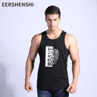 EERSHENSHI เสื้อกั๊กใหม่ของผู้ชายดีไซน์แขนกุดพิมพ์ลายระบายอากาศได้ดีมีสไตล์