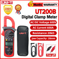 11.11 (คลังสินค้าพร้อม) UNI-T UT200A UT200B Professionalดิจิตอลแคลมป์มิเตอร์Ohm DMM DCมาตรวัดแรงดันไฟฟ้าACแอมป์มิเตอร์ACตัวทดสอบความต้านทานBacklightจัดส่งฟรี