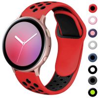 [SOSO 3C accessories] สายซิลิโคนกีฬาสำหรับ Samsung Galaxy Watch 4 5 40 Pro Active 2 Gear S3 Frontier 3 45มม./46มม./42มม. สร้อยข้อมือ20 22มม.