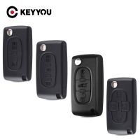 [New Changes] KEYYOU 2/3/4ปุ่มรถ Remote Key Case สำหรับ Peugeot 207 307 308 407 607 807สำหรับ Citroen C2 C3 C4 C5 C6 Flip พับ Key Shell