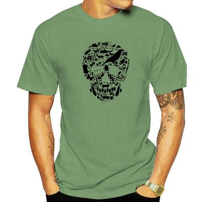 Summer Mens T Shirt 2018 New Fashion skull T Shirt Mens Clothing printted Short Sleeve Casual 100% cotton Mens Top Tee Shirt
