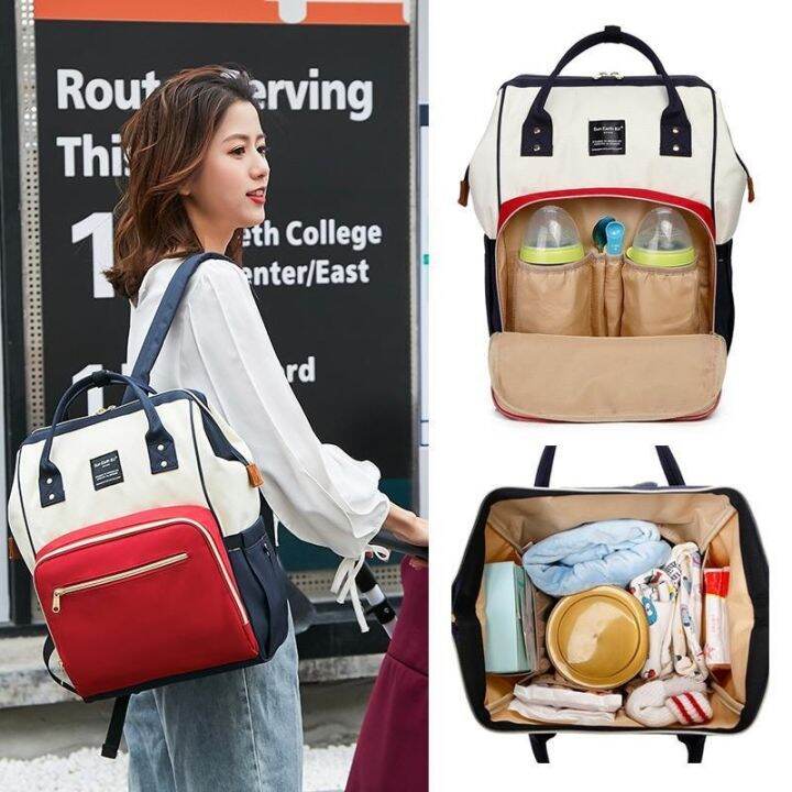 2023-original-japans-lotte-mummy-bag-new-mother-bag-from-mother-to-child-bag-multi-function-large-capacity-backpack-backpack-out-treasure-to-mom