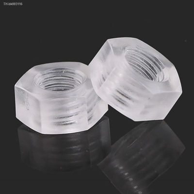 ❈ M2 M2.5 M3 M4 M5 M6 M8 M10 Transparent Nylon Hex Hexagon Nut Transparent Plastic Hexagon Nut