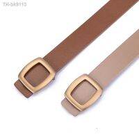 ☬ Belts for Women Square Buckle High Quality Genuine Leather Belt New Fashion Suit Jeans Windbreaker Decorative Belts