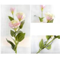 hot【cw】 70CM Silk Artificial Trigeminal lisianthus Bouquet Wedding Decoration Table Arrangement Cheap Fake FlowersTH